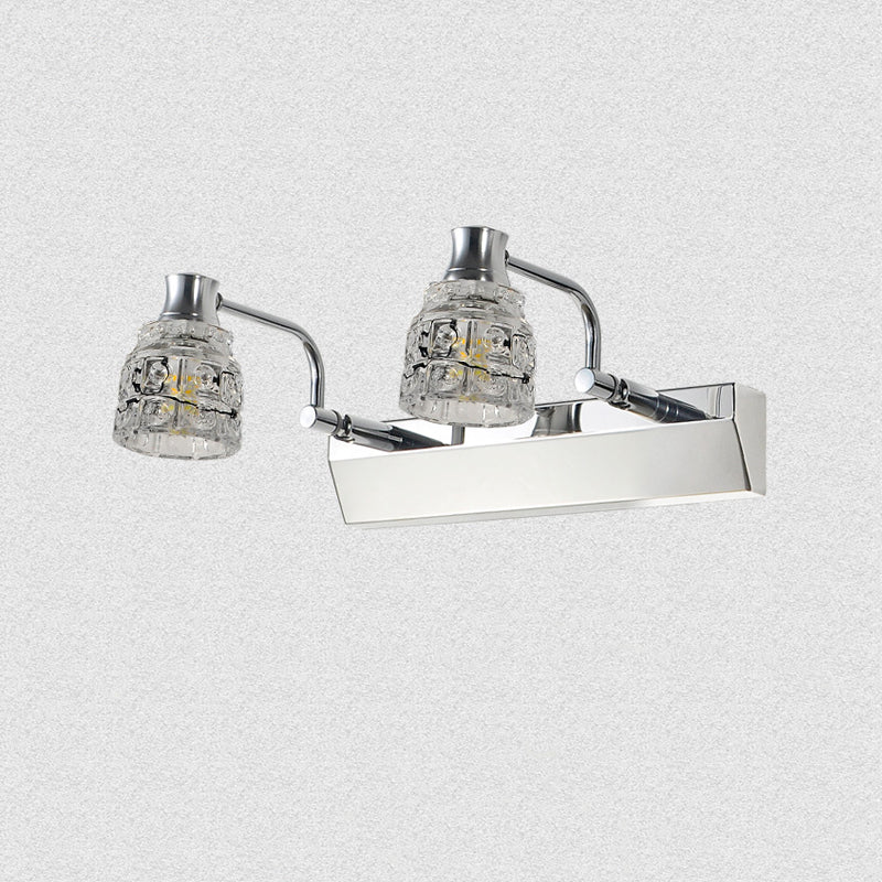 Geometric Vanity Lighting Modern Style Crystal 1 Light Vanity Wall Sconce