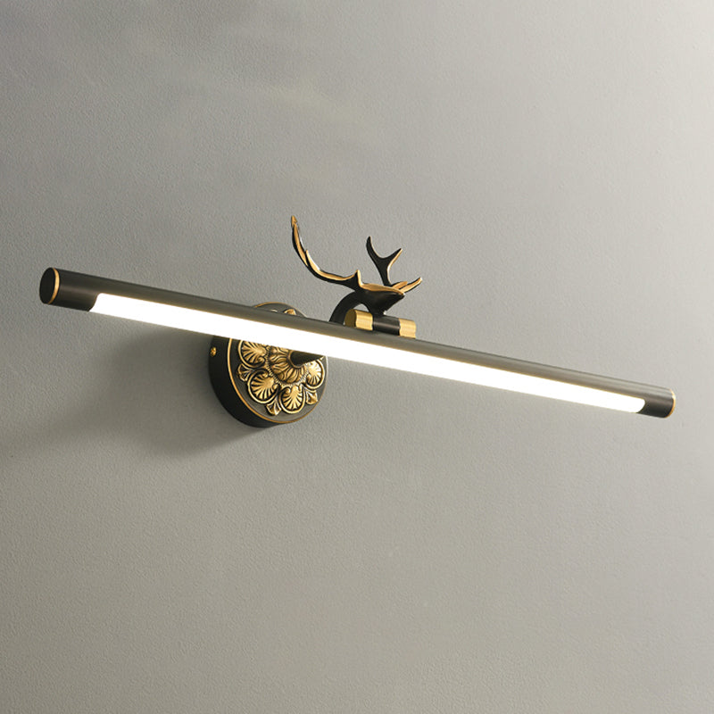 Metal Linear Wall Sconce Modern Style 1 Light Mirror Wall Lighting Fixture
