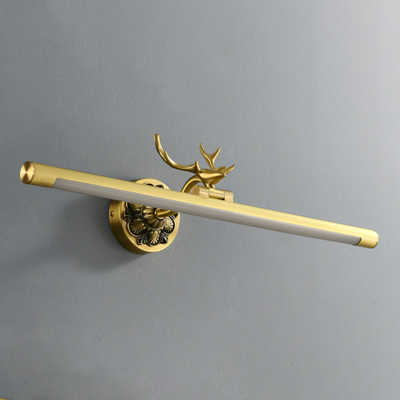 Metal Linear Wall Sconce Modern Style 1 Light Mirror Wall Lighting Fixture
