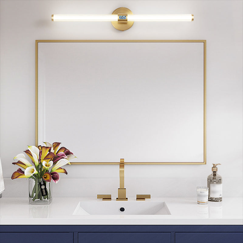 Lineaire schaduw metalen wandwandcontract Moderne stijl 1-licht spiegel Wandlamp