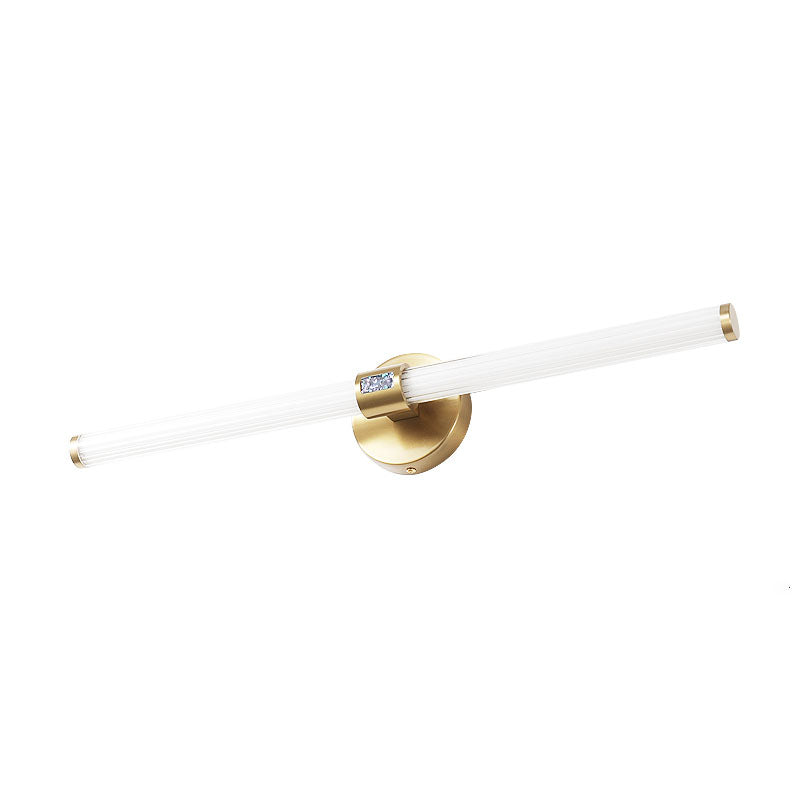 Lineaire schaduw metalen wandwandcontract Moderne stijl 1-licht spiegel Wandlamp