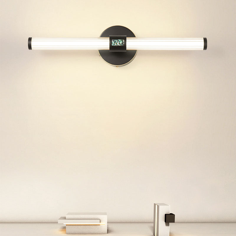 Lineaire schaduw metalen wandwandcontract Moderne stijl 1-licht spiegel Wandlamp