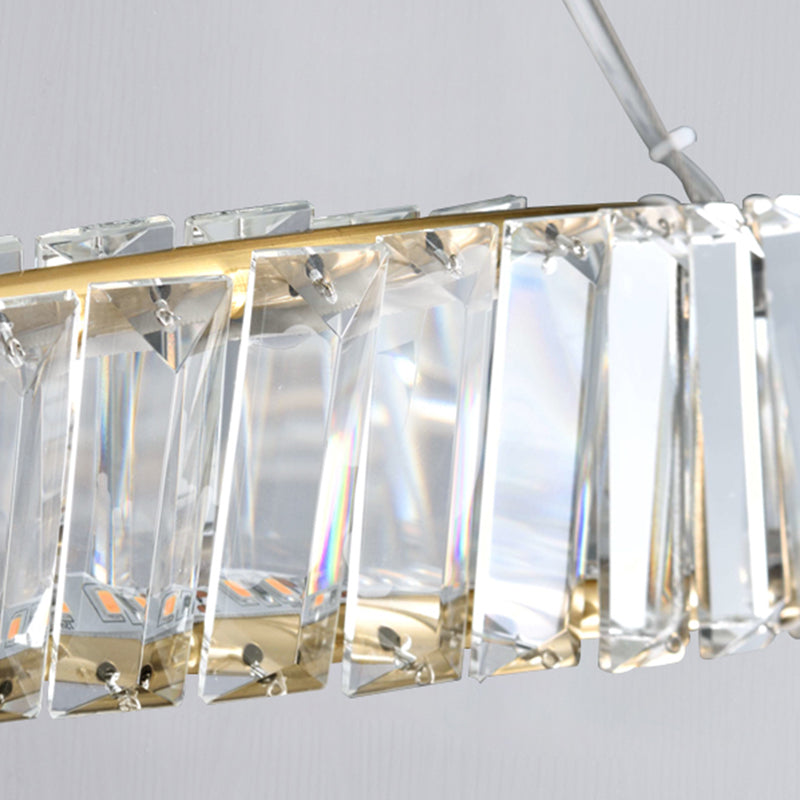 Contemporary Ceiling Hung Fixture Crystal Gold Down Lighting Pendant for Living Room