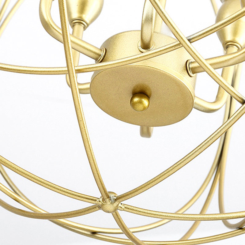 Wrought Iron Hanging Pendant Lights Vintage Global Hanging Lamps for Living Room