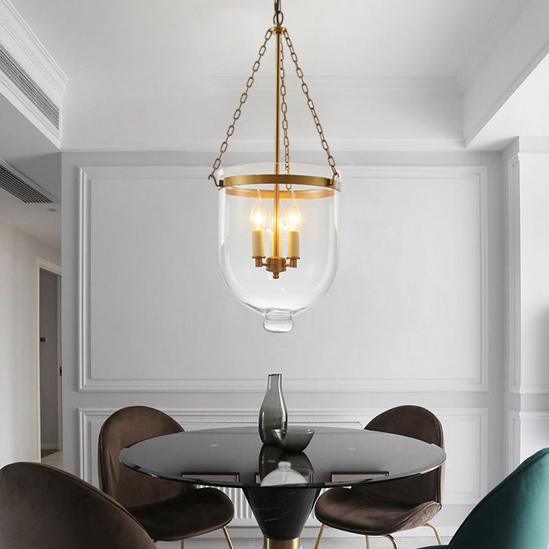 Glass Chandelier Lighting Fixture Modern 3 Head Chandelier Pendant Light