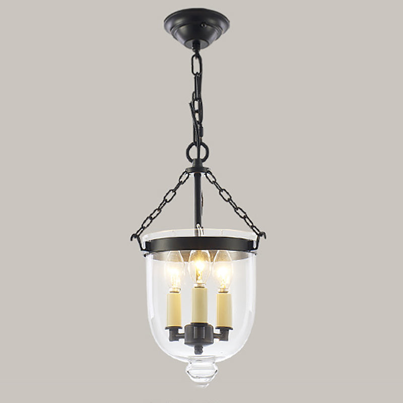 Glass Chandelier Lighting Fixture Modern 3 Head Chandelier Pendant Light