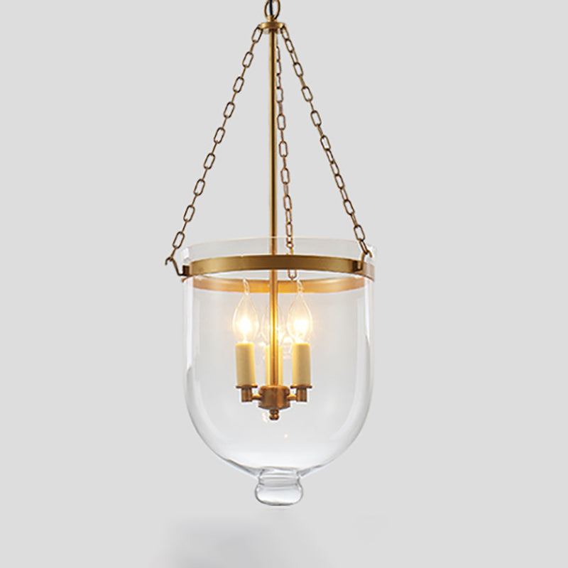 Glass Chandelier Lighting Fixture Modern 3 Head Chandelier Pendant Light