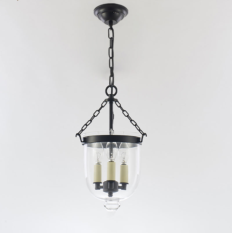 Glass Chandelier Lighting Fixture Modern 3 Head Chandelier Pendant Light