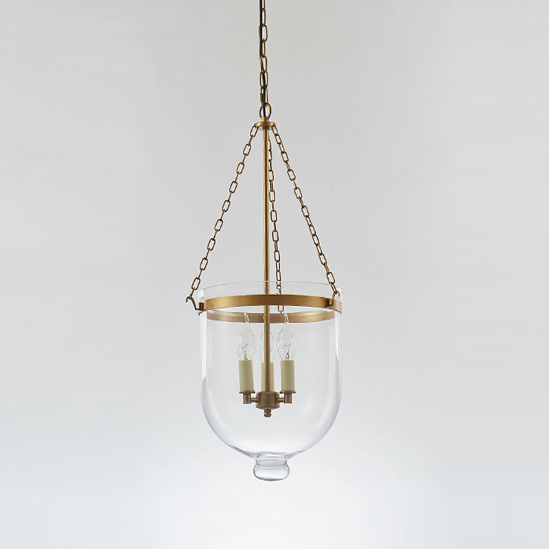 Glass Chandelier Lighting Fixture Modern 3 Head Chandelier Pendant Light