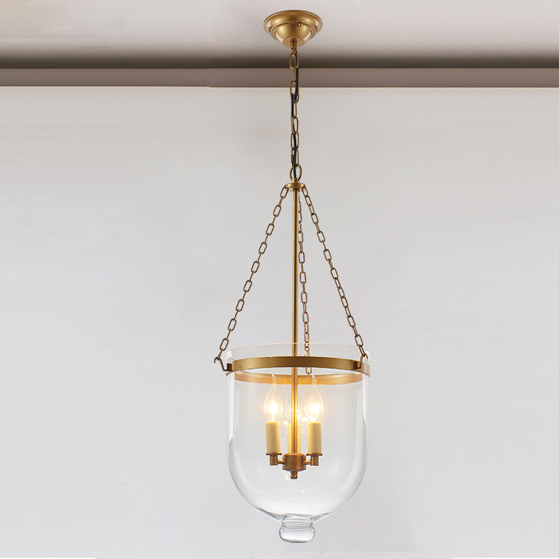 Glass Chandelier Lighting Fixture Modern 3 Head Chandelier Pendant Light
