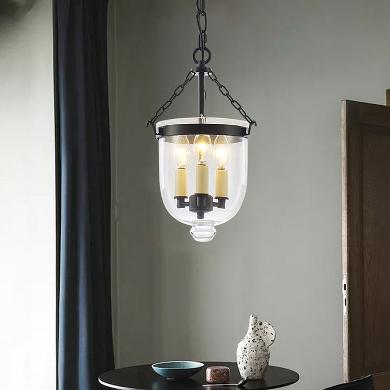 Glass Chandelier Lighting Fixture Modern 3 Head Chandelier Pendant Light