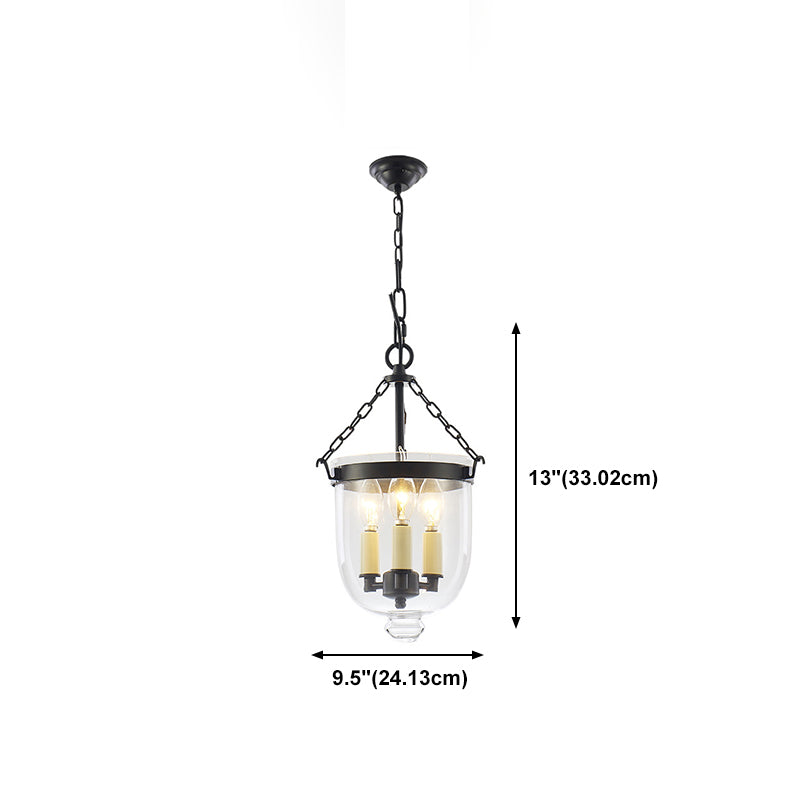 Glass Chandelier Lighting Fixture Modern 3 Head Chandelier Pendant Light