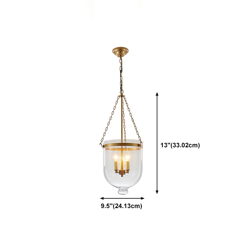 Glass Chandelier Lighting Fixture Modern 3 Head Chandelier Pendant Light