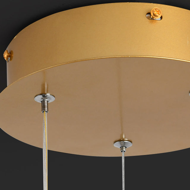 Metal Butterfly Shape Hanging Light Modern Style Multi Lights Cluster Pendant in Gold