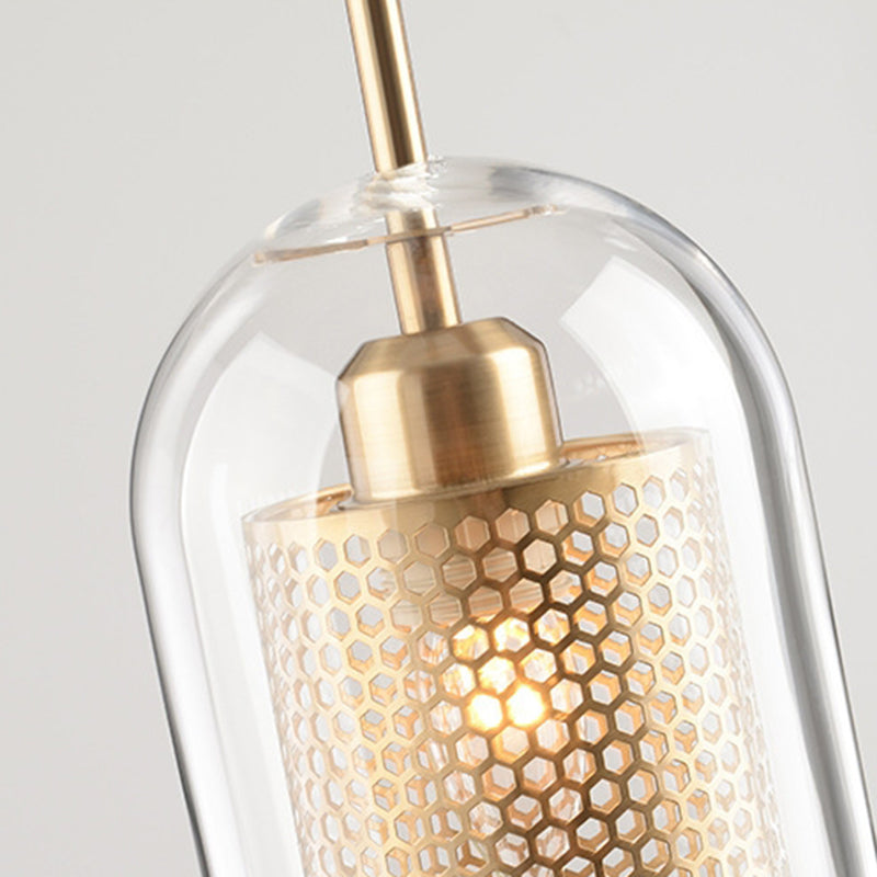 Contemporary Hanging Light Glass Shade Pendant Lighting Fixture for Sitting Room