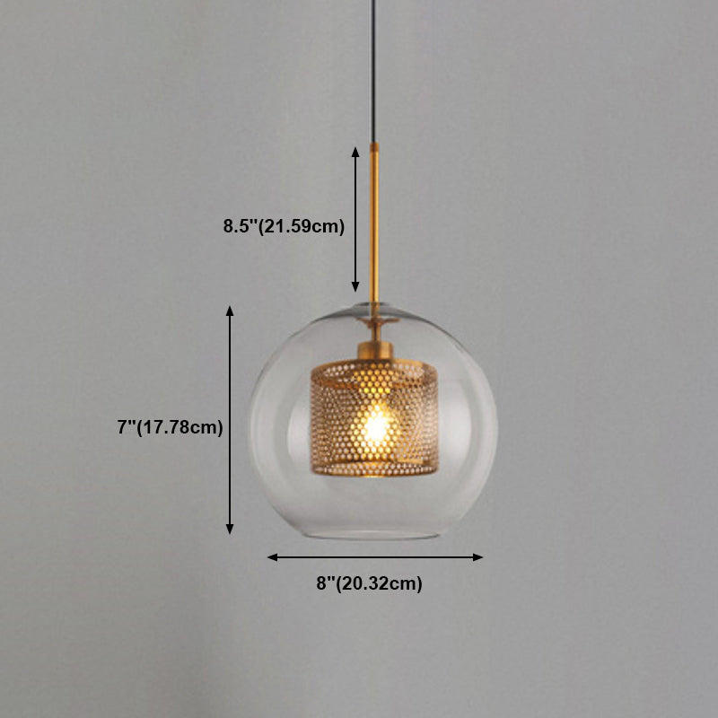 Contemporary Hanging Light Glass Shade Pendant Lighting Fixture for Sitting Room