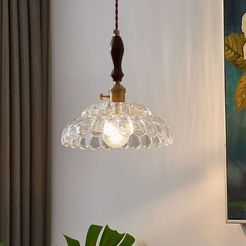 Glass de style moderne Lumière suspendue simple éclairage pendentif pour le salon