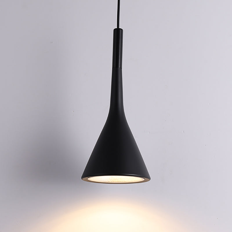 Cone Shape Glass Hanging Light Modern Style 1 Light Hanging Light Fixture