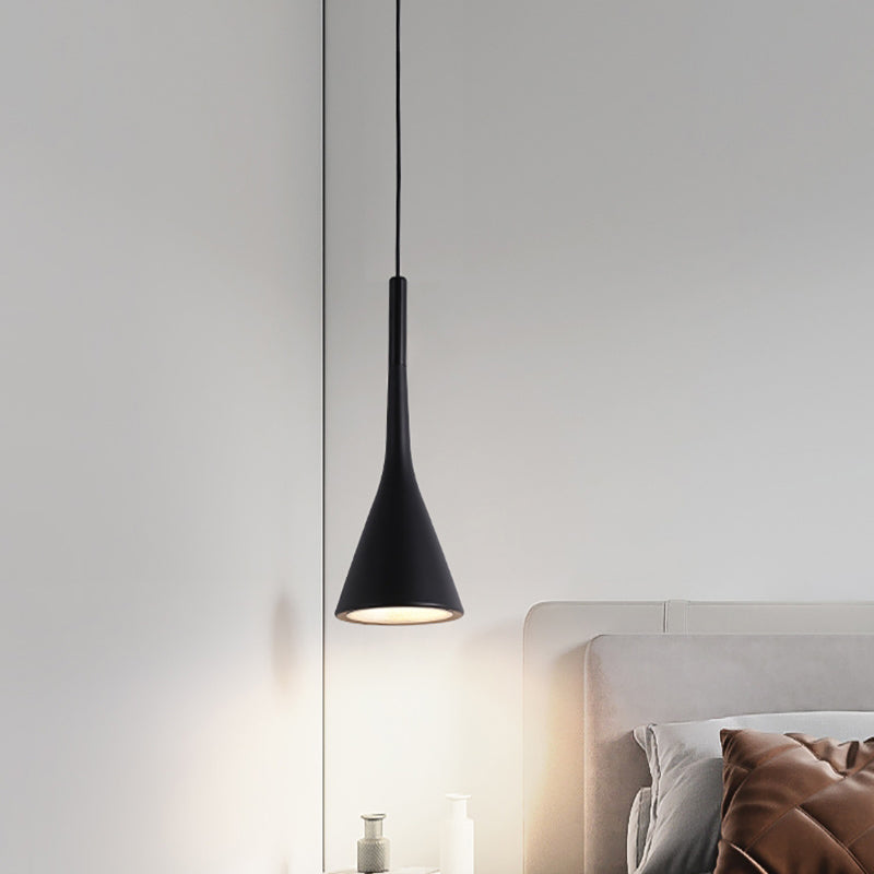 Cone Shape Glass Hanging Light Modern Style 1 Light Hanging Light Fixture