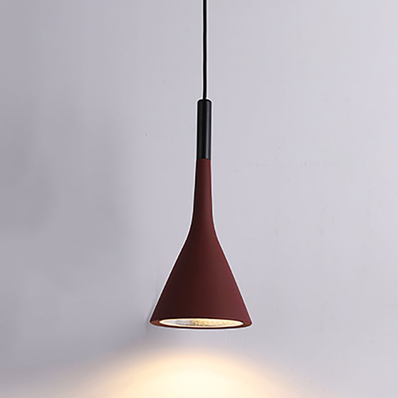 Cone Shape Glass Hanging Light Modern Style 1 Light Hanging Light Fixture