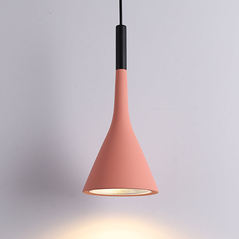 Cone Shape Glass Hanging Light Modern Style 1 Light Hanging Light Fixture