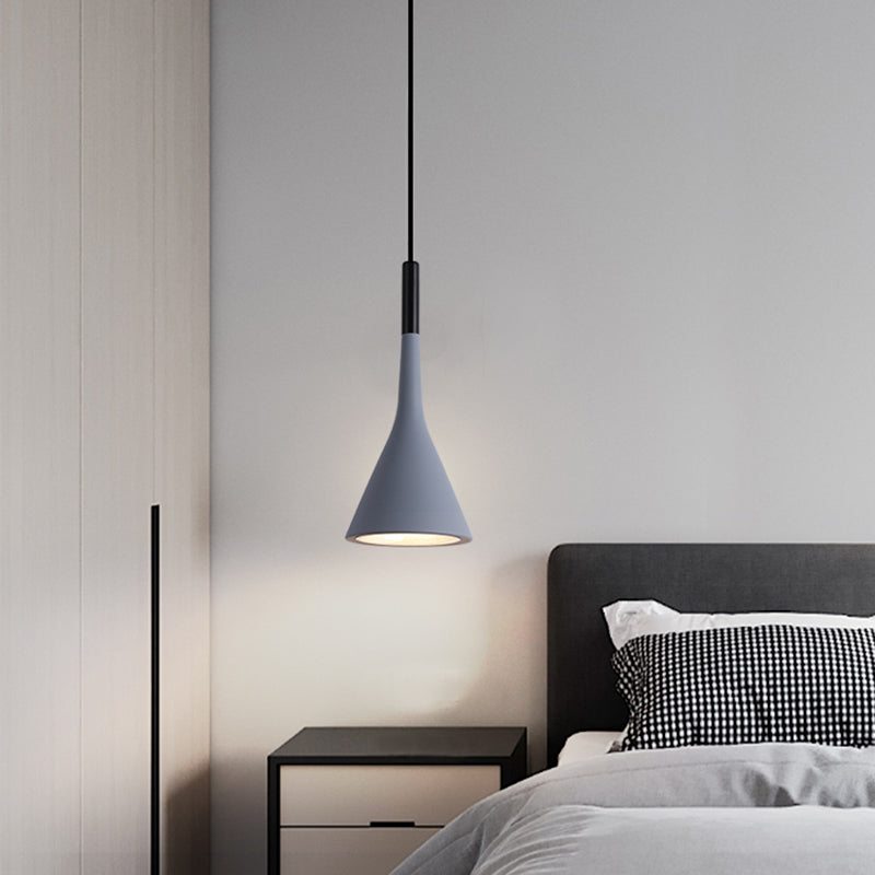 Cone Shape Glass Hanging Light Modern Style 1 Light Hanging Light Fixture