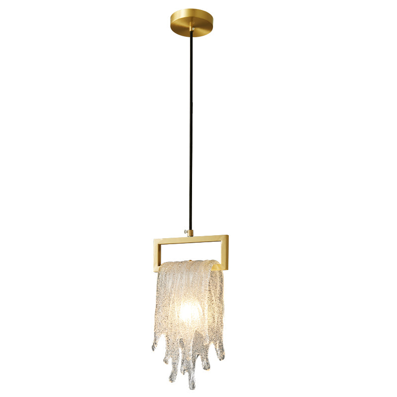 Geometric Suspension Pendant Modern Style Crystal 1 Light Down Lighting