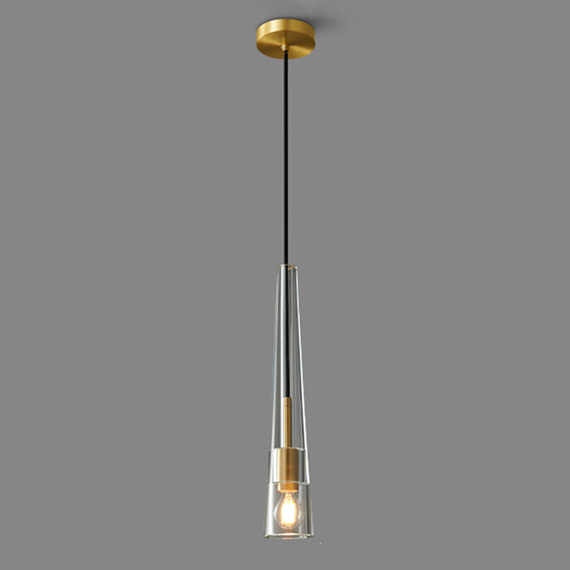 Geometric Suspension Pendant Modern Style Crystal 1 Light Down Lighting