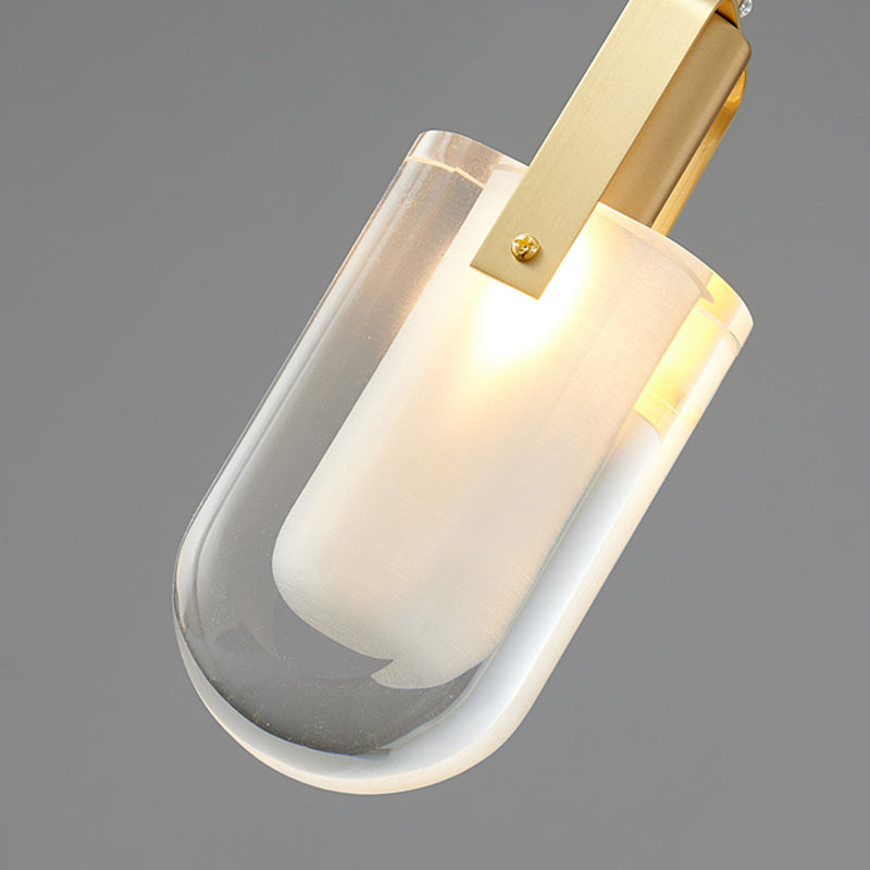 Geometric Suspension Pendant Modern Style Crystal 1 Light Down Lighting