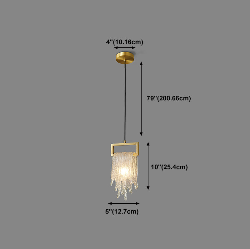 Geometric Suspension Pendant Modern Style Crystal 1 Light Down Lighting