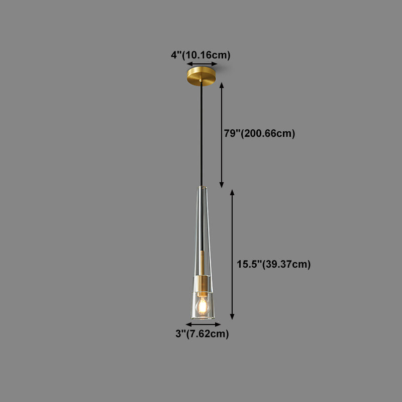 Geometric Suspension Pendant Modern Style Crystal 1 Light Down Lighting