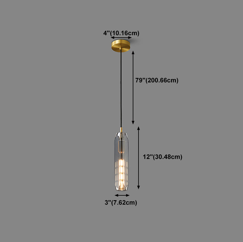 Geometric Suspension Pendant Modern Style Crystal 1 Light Down Lighting