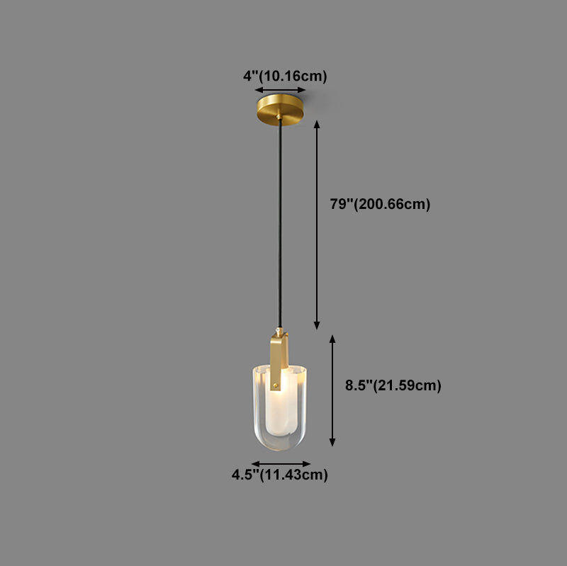 Geometric Suspension Pendant Modern Style Crystal 1 Light Down Lighting