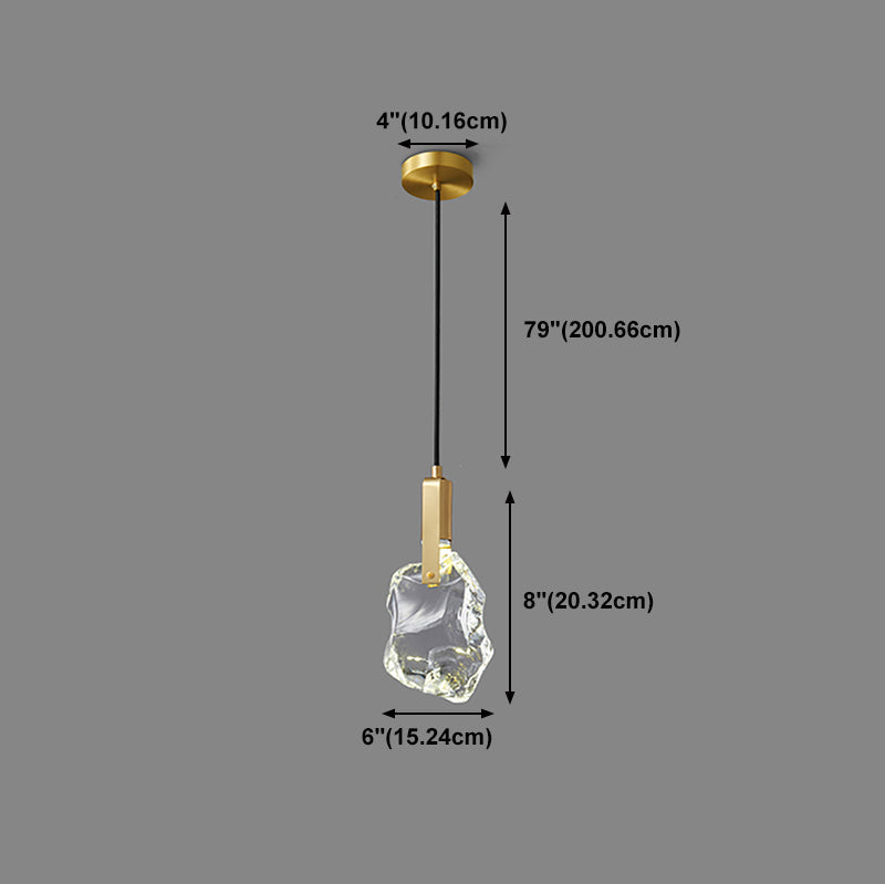 Geometric Suspension Pendant Modern Style Crystal 1 Light Down Lighting