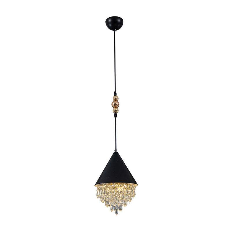 Multi Lights Geometric Suspension Pendant Modern Style Crystal Down Lighting