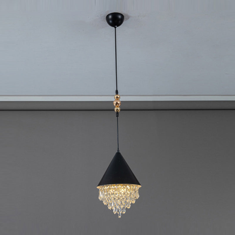 Multi Lights Geometric Suspension Pendant Modern Style Crystal Down Lighting