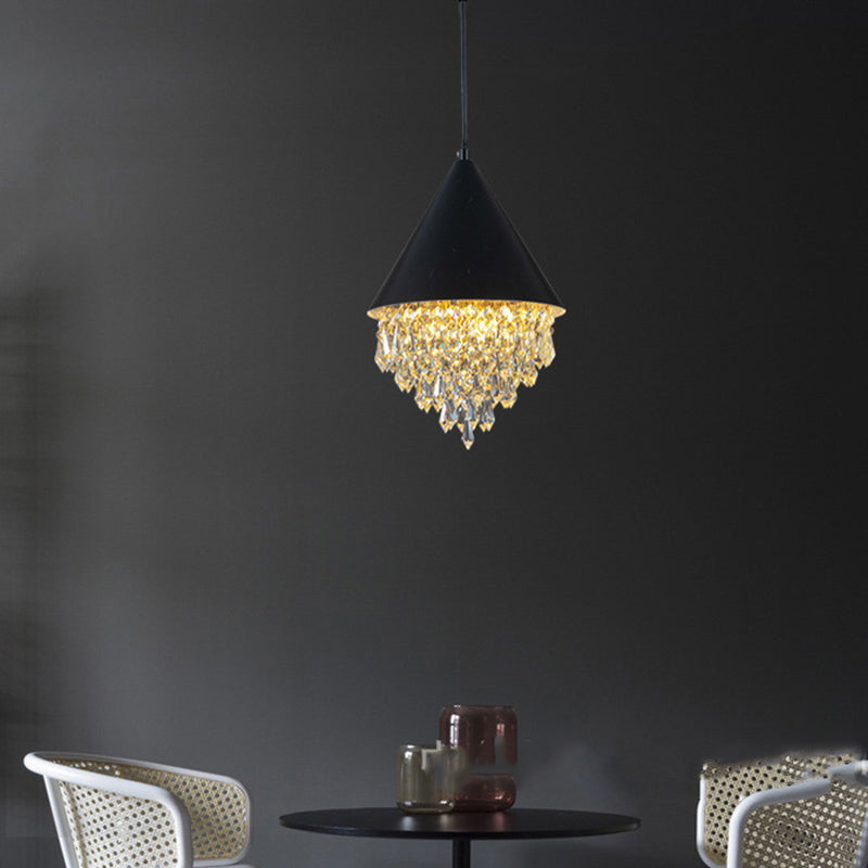 Multi Lights Geometric Suspension Pendant Modern Style Crystal Down Lighting