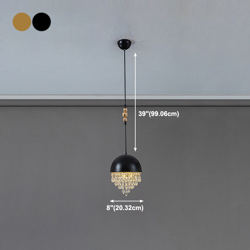 Multi Lights Geometric Suspension Pendant Modern Style Crystal Down Lighting