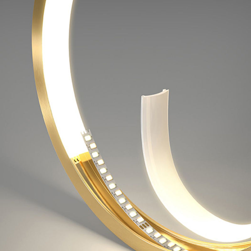 Metal Geometric Pendant Light Modern 2 Lights LED Hanging Pendant for Living Room