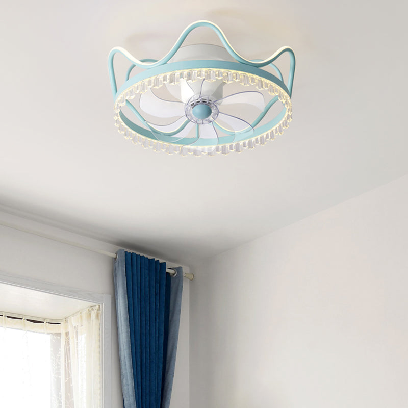 Éclair de plafond de forme de couronne moderne Lumières en métal 2 lumières à lad lampe à lampes lumineuses