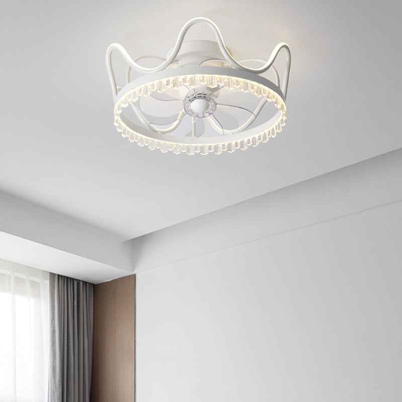 Éclair de plafond de forme de couronne moderne Lumières en métal 2 lumières à lad lampe à lampes lumineuses