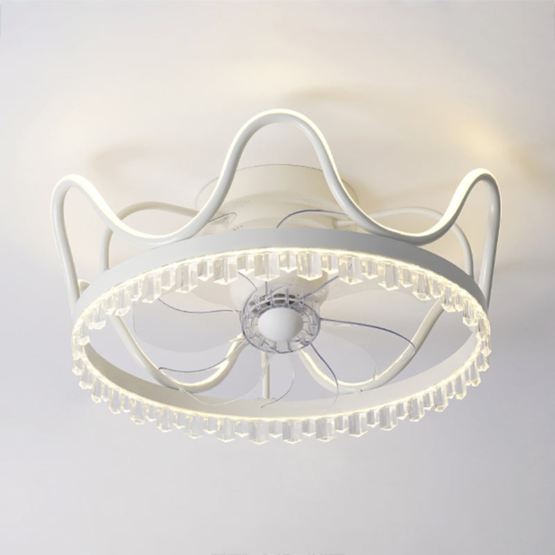 Éclair de plafond de forme de couronne moderne Lumières en métal 2 lumières à lad lampe à lampes lumineuses