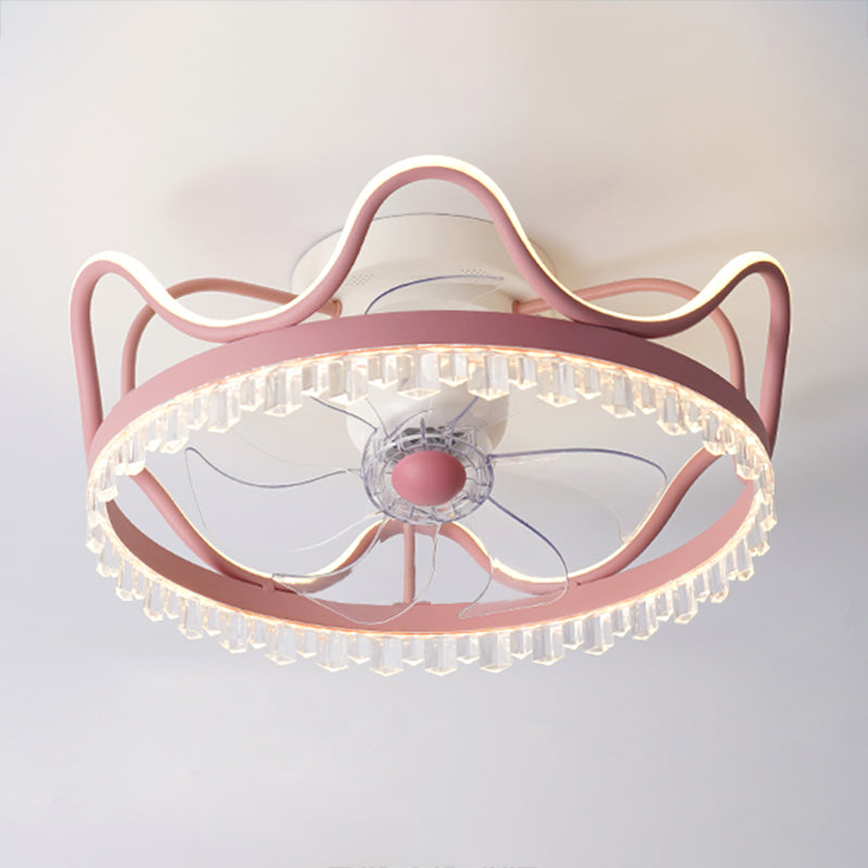 Éclair de plafond de forme de couronne moderne Lumières en métal 2 lumières à lad lampe à lampes lumineuses
