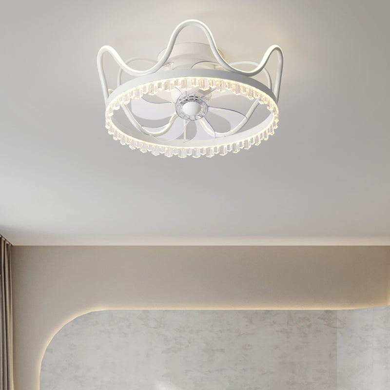 Éclair de plafond de forme de couronne moderne Lumières en métal 2 lumières à lad lampe à lampes lumineuses