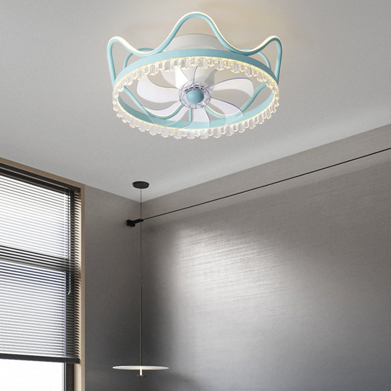 Éclair de plafond de forme de couronne moderne Lumières en métal 2 lumières à lad lampe à lampes lumineuses