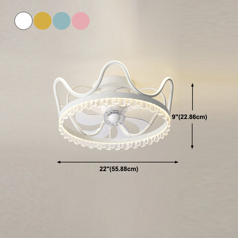 Éclair de plafond de forme de couronne moderne Lumières en métal 2 lumières à lad lampe à lampes lumineuses