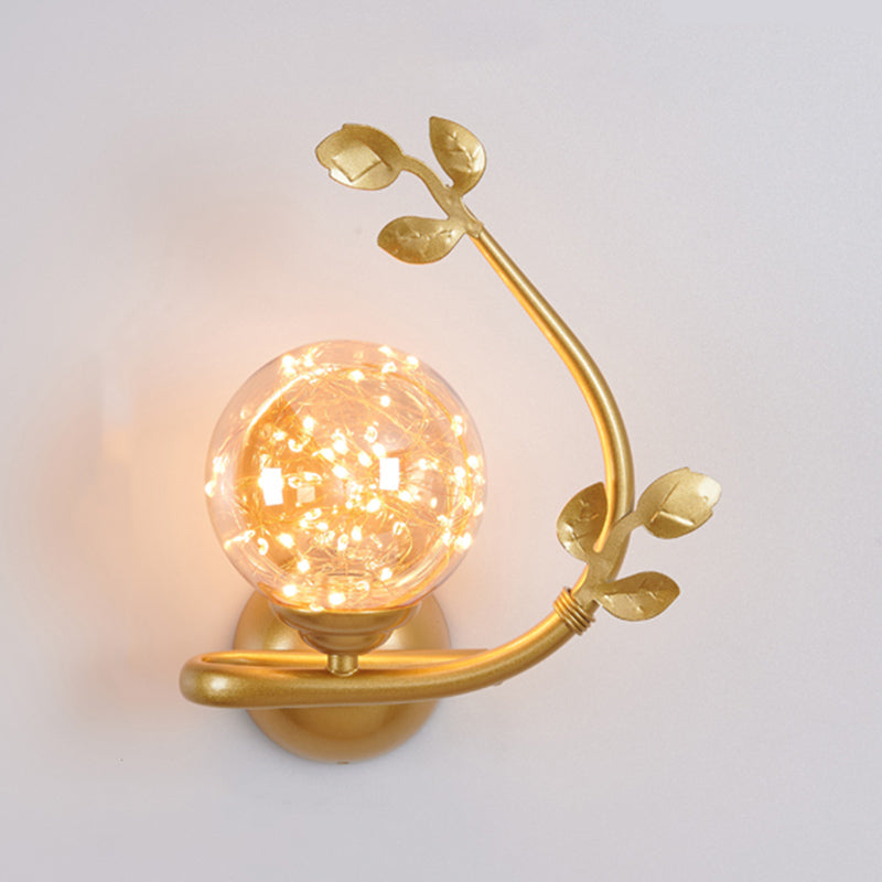 Modern Style Spherical Shape Wall Lights Glass Wall Mount Lights