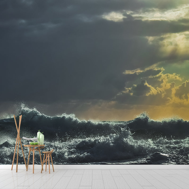 Modern Style Wall Mural Wallpaper Sea Scenery Sitting Room Wall Mural