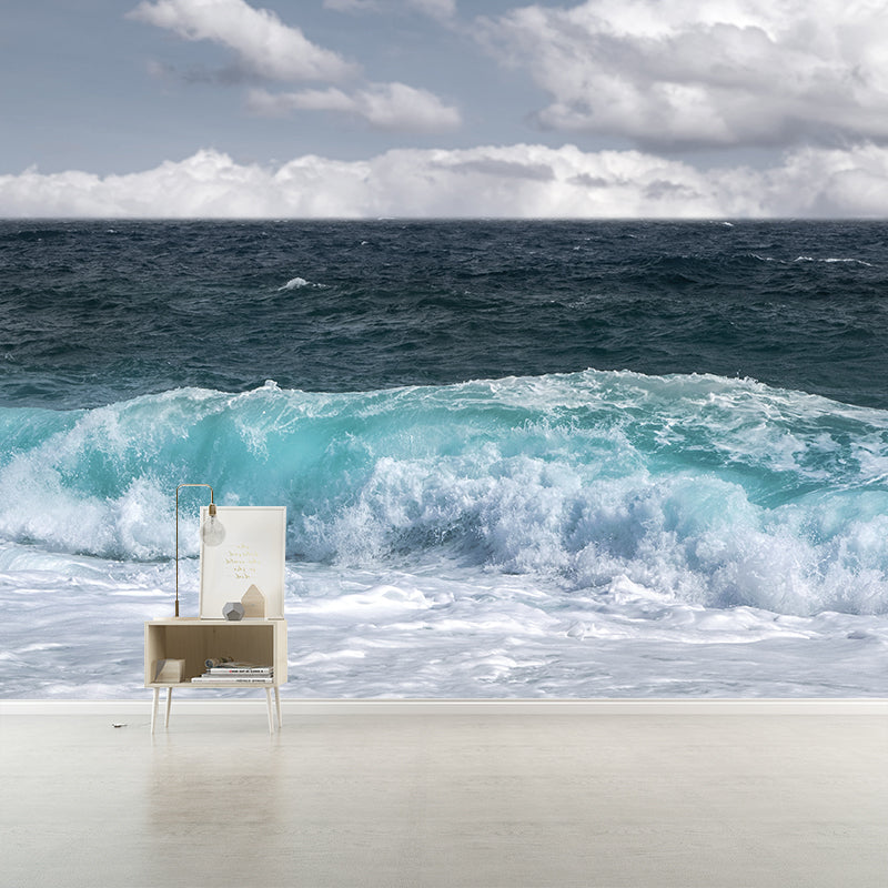 Modern Style Wall Mural Wallpaper Sea Scenery Sitting Room Wall Mural