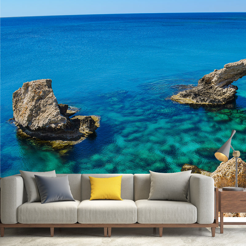 Beautiful Photography Mural Wallpaper Sea Scenery Environment Friendly Indoor Wall Mural